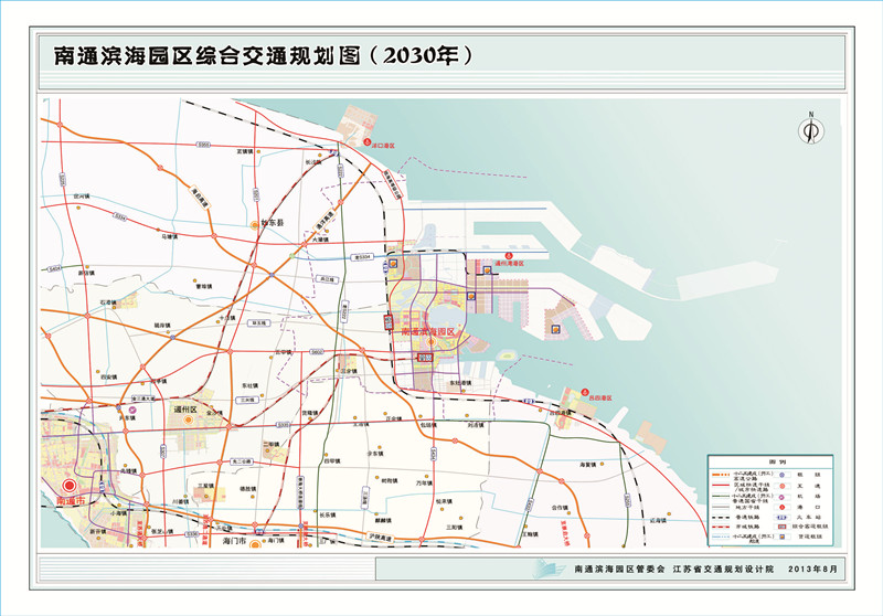 南通滨海园区交通规划图